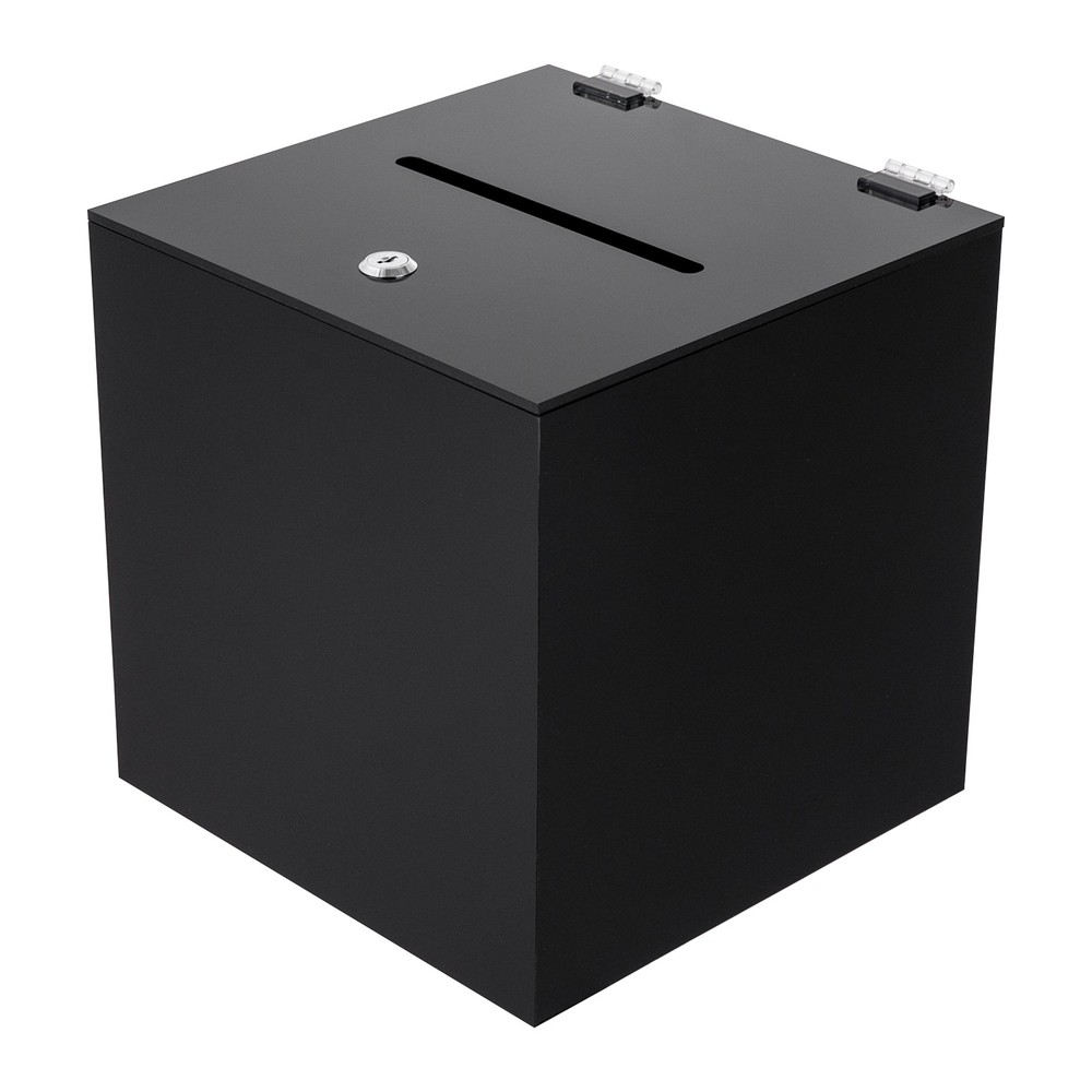 Acrylic Donation Box, Suggestion Box with Lock, Money Storage Container