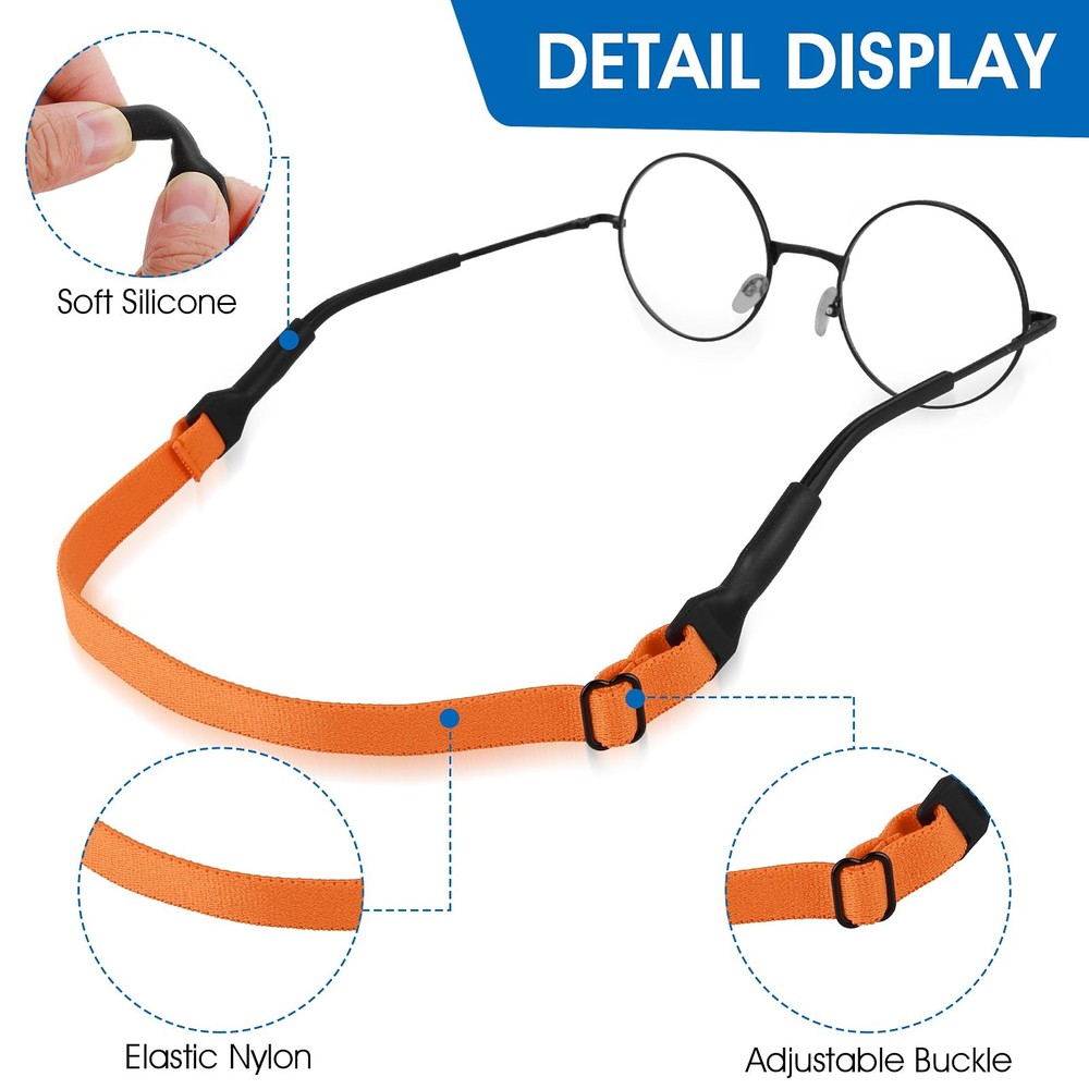 Adjustable Glasses Straps, 4 PCS Universal Eyewear Retainer Lanyards No Tail ...