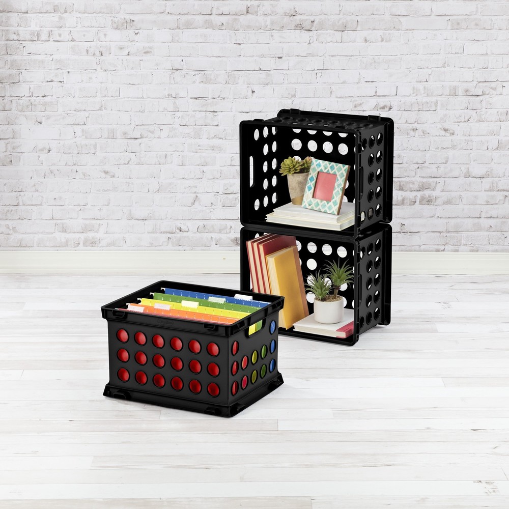 Sterilite File Crate, Versatile Plastic Storage Bin with Through Handles