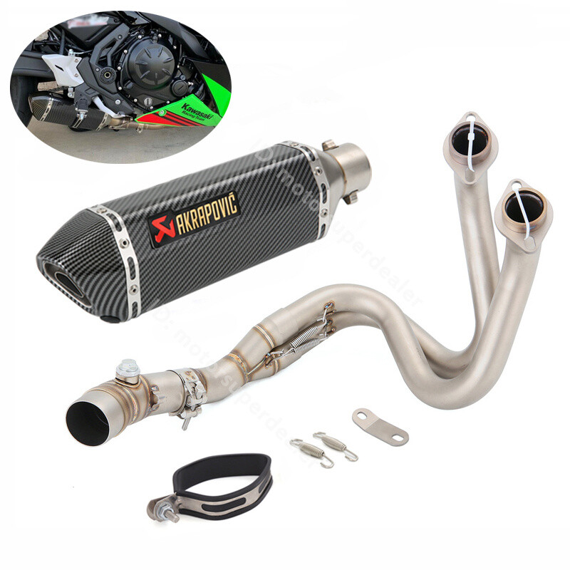 For Kawasaki Ninja 650 Z650 2012-2023 Full System Exhaust Tips Front Header Pipe