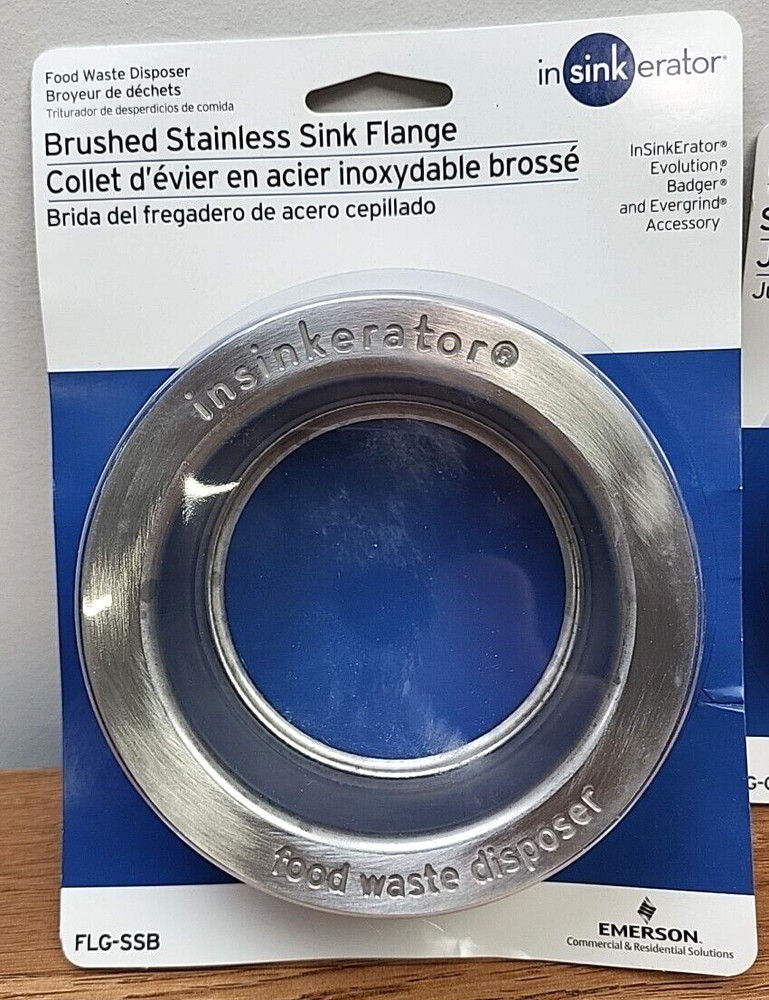InSinkErator FLG-SSB Brushed Stainless Sink Flange W/ STD Mounting Gasket SMG-00