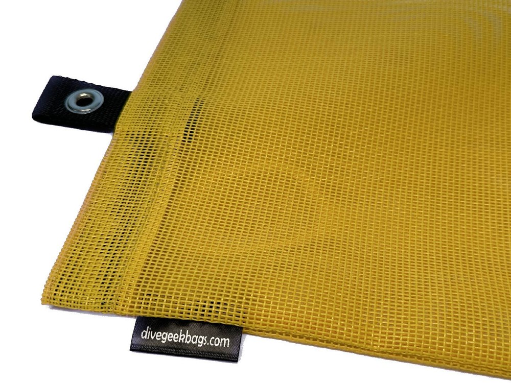 Tall Dive Mesh Pouch - Flat Bottom Bag with Grommet