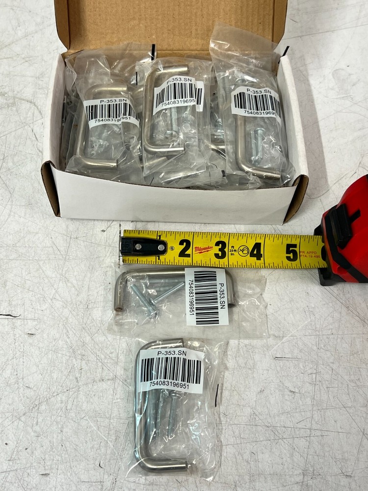 BOX OF 25 Pride 3" Wire Pulls (Satin Nickel) P-353.SN
