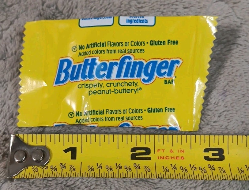 Factory Defect Butterfinger EMPTY SEALED Mini Candy Wrapper Ferrero USA Inc.