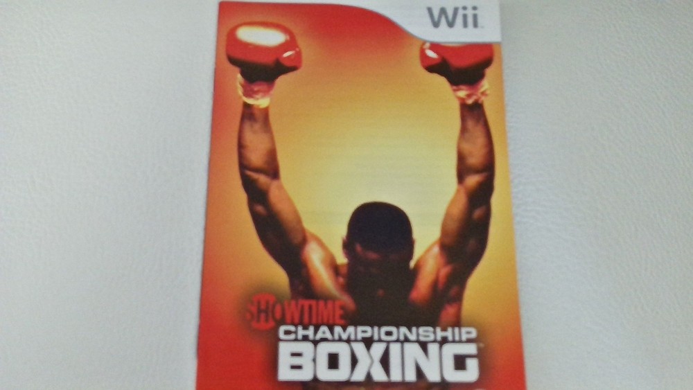 Showtime Championship Boxing Instruction Manual (Nintendo Wii)