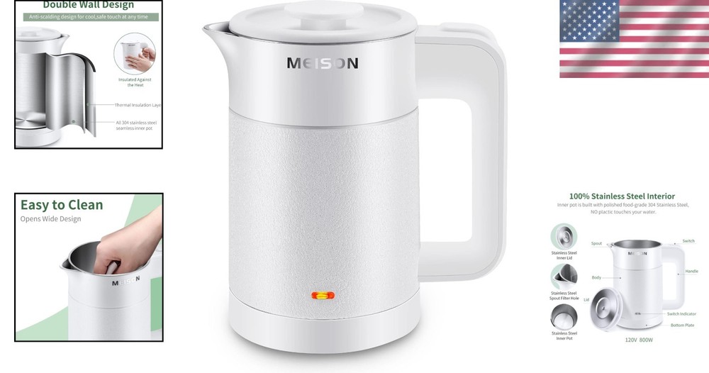 Portable Cool Touch 0.6L Electric Kettle – Auto Shut-Off & Durable Design