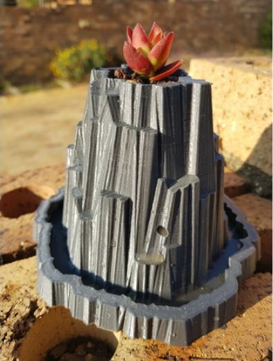 Mountain Desktop Planter with Drain Holes