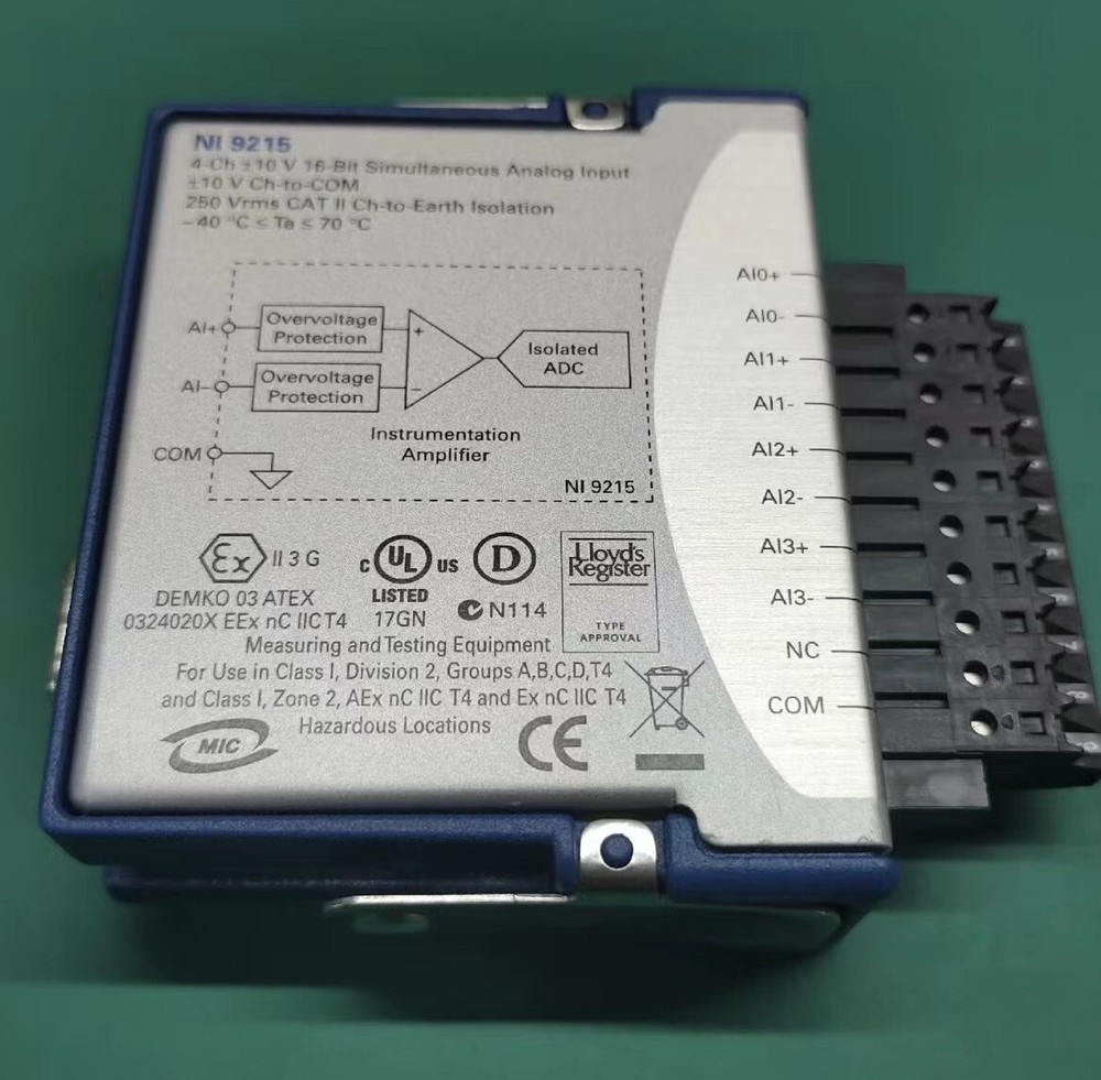 National Instruments NI 9215 cDAQ Analog Input Module, Simultaneous Sampling