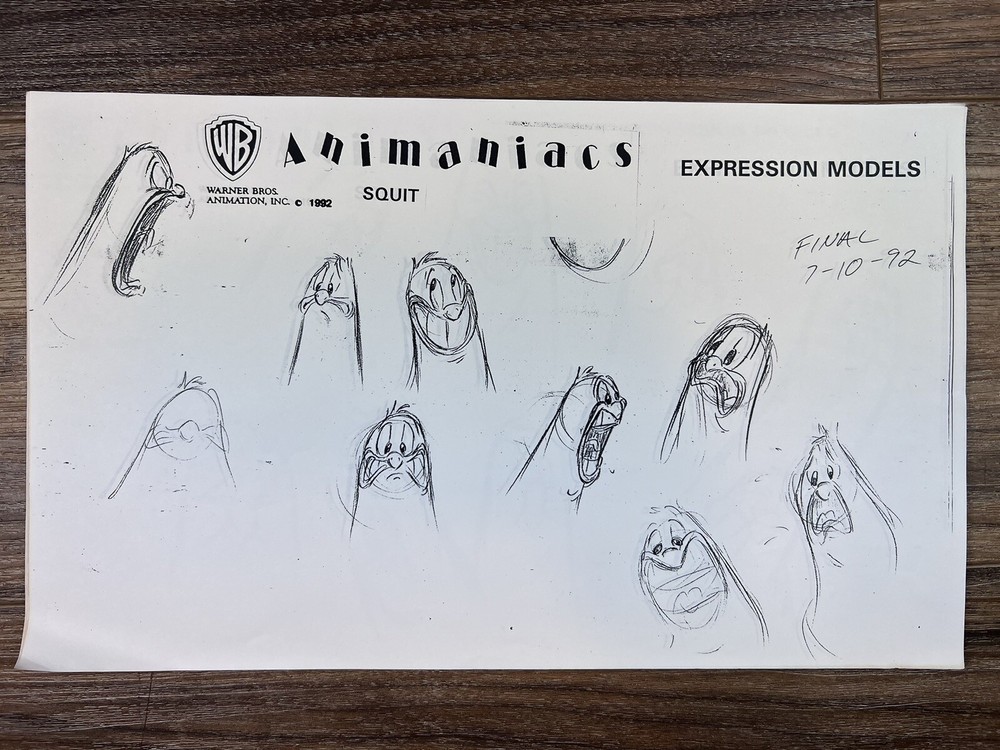 Animaniacs 1992 Production Art Expression Studio Copy Warner Brothers Animation