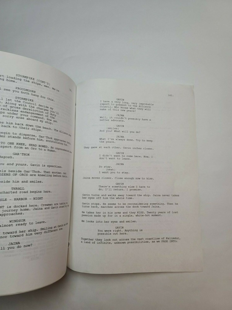 WARCRAFT / Gary Whitta 2007 UNPRODUCED Screenplay, Based on the Blizzard Game