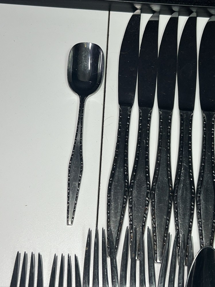 Vintage MCM Regent Stainless Japan Flatware Angular Edged Geometric Lot