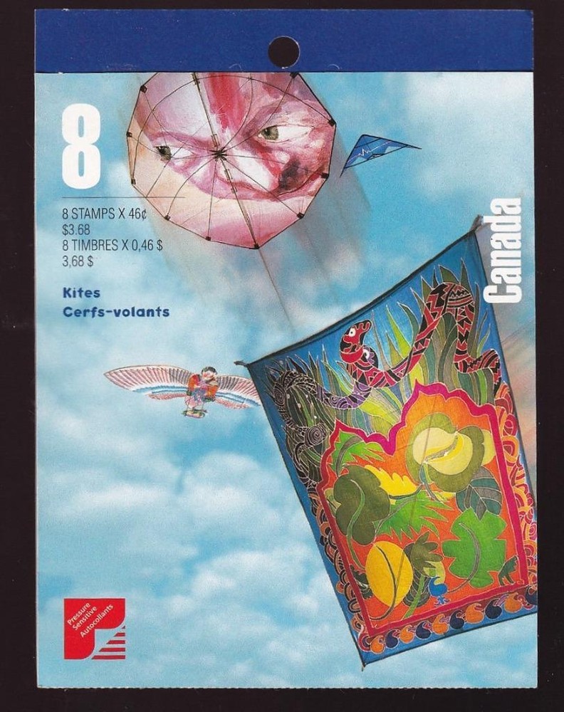 Canada 1999 Kites 46¢, mint open BK221b sc#1811 a-d