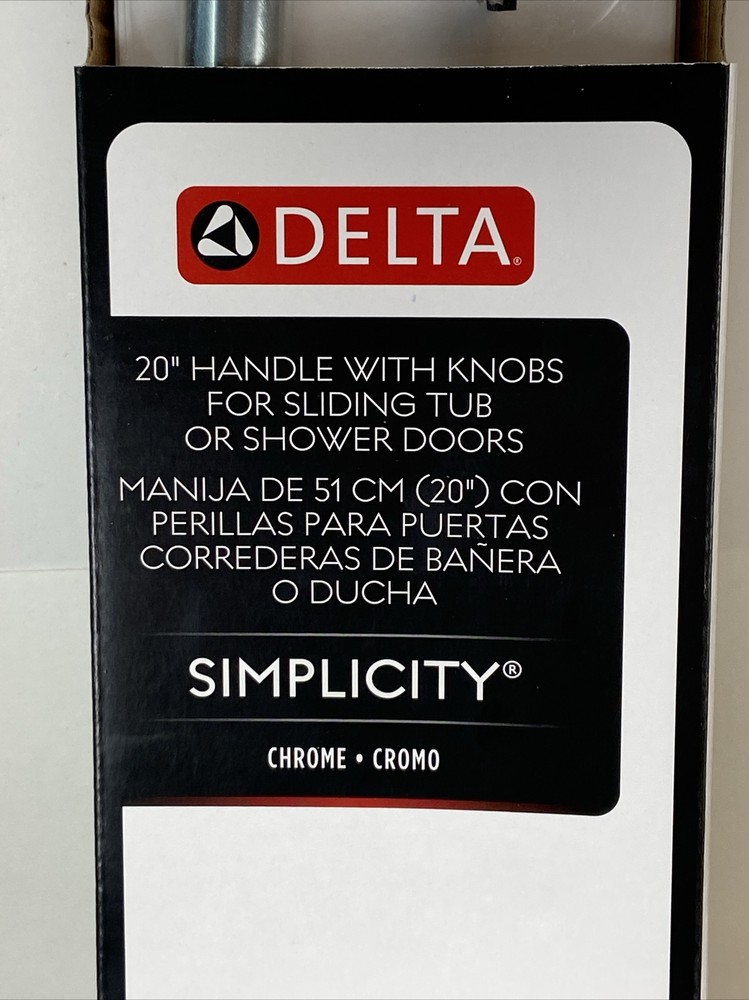 Delta - SDBR011-PC-R - 20" Handle w/ Knobs For Shower Doors Chrome