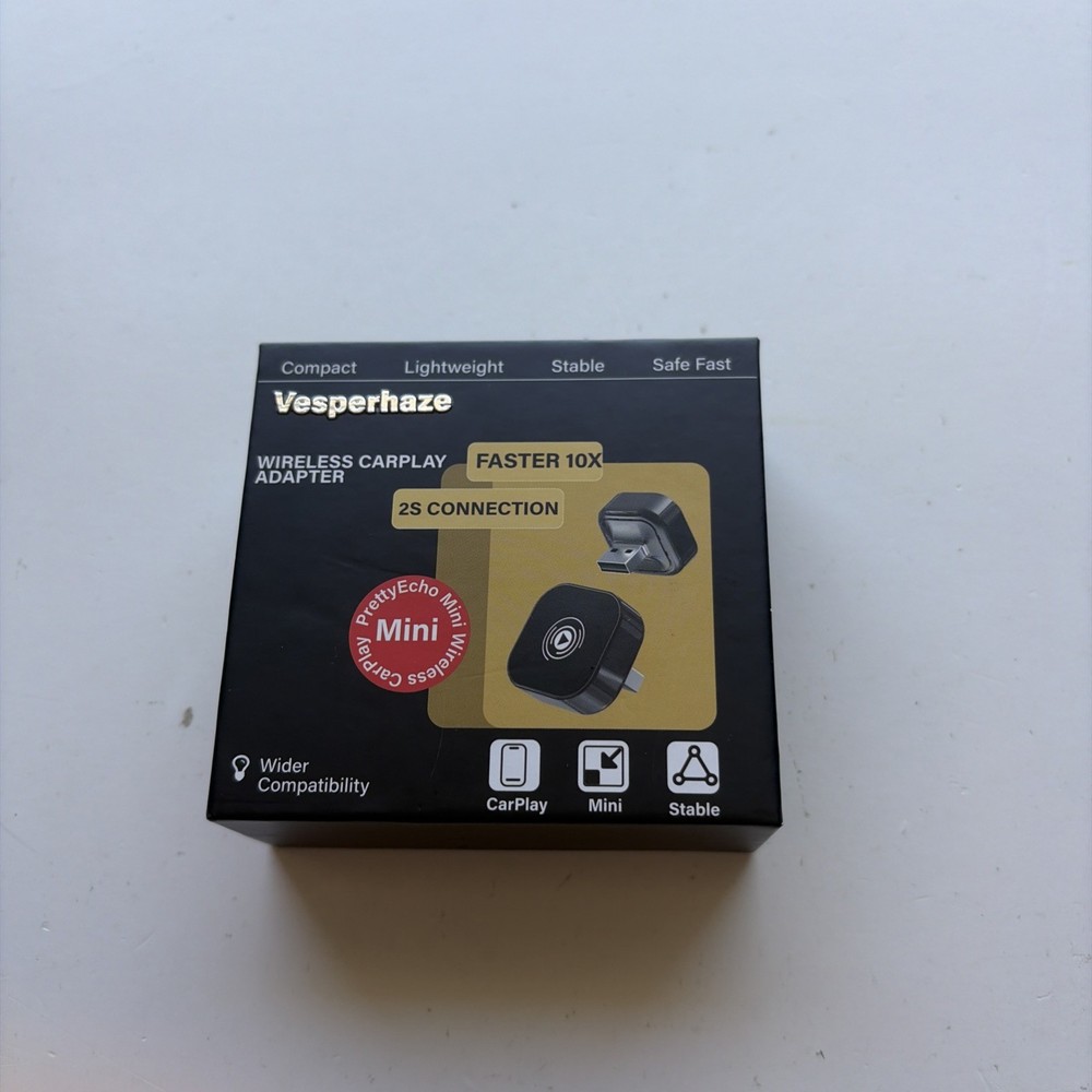 2025 Upgraded Wireless Carplay Adapter for iPhone, Plug&Play Auto-Connected