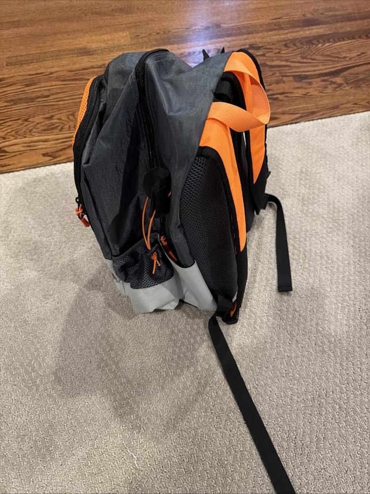 Field Hockey Backpack Orange, Black and Grey