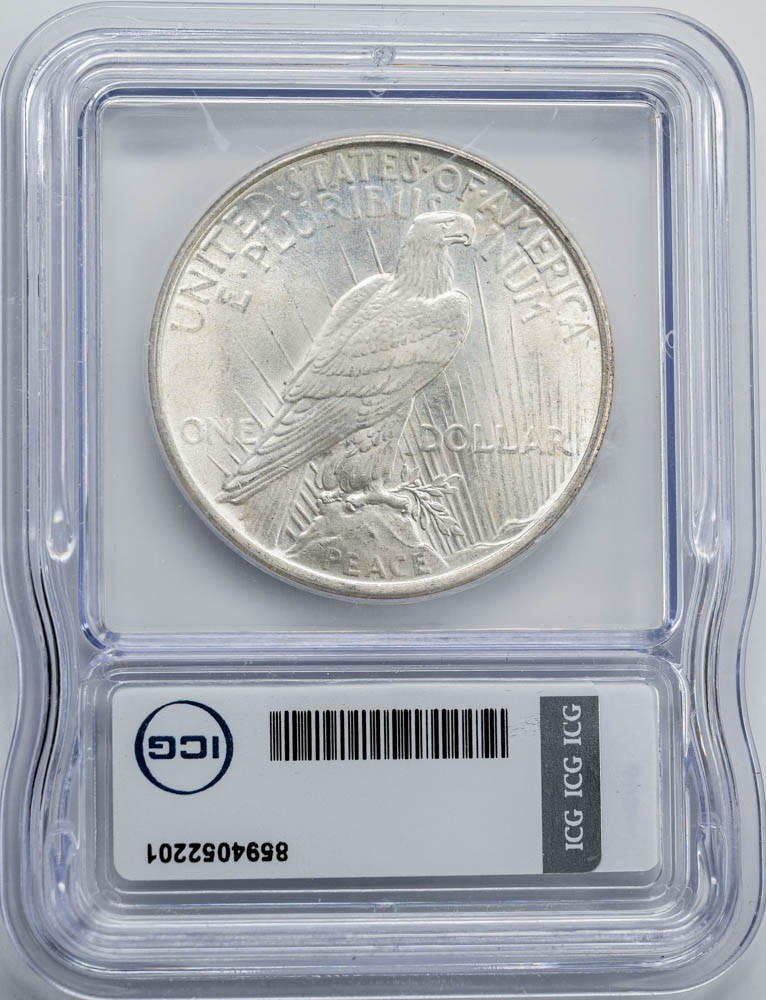 1923 Peace Silver Dollar $ MS66 ICG 951071-24