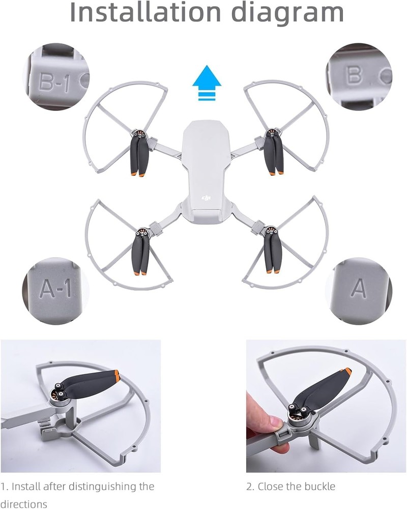 Propeller Guard+16PCS Blade +Propeller Holder Starp for DJI Mini 2...
