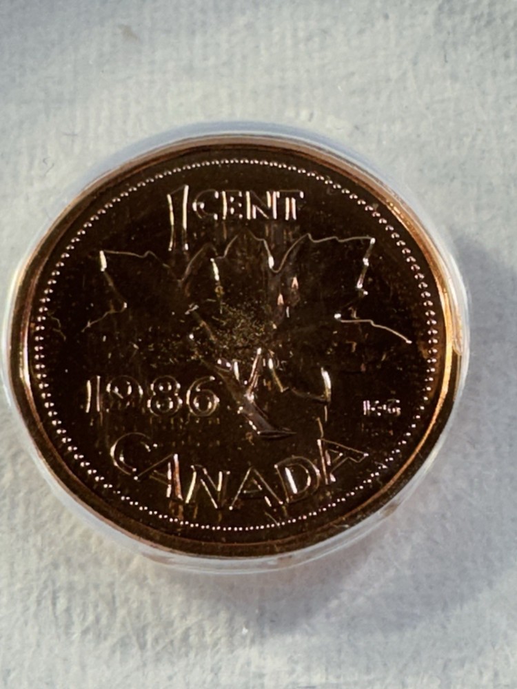 1986 Canada 1 Cent Proof Like Graded MS 67 by ANACS