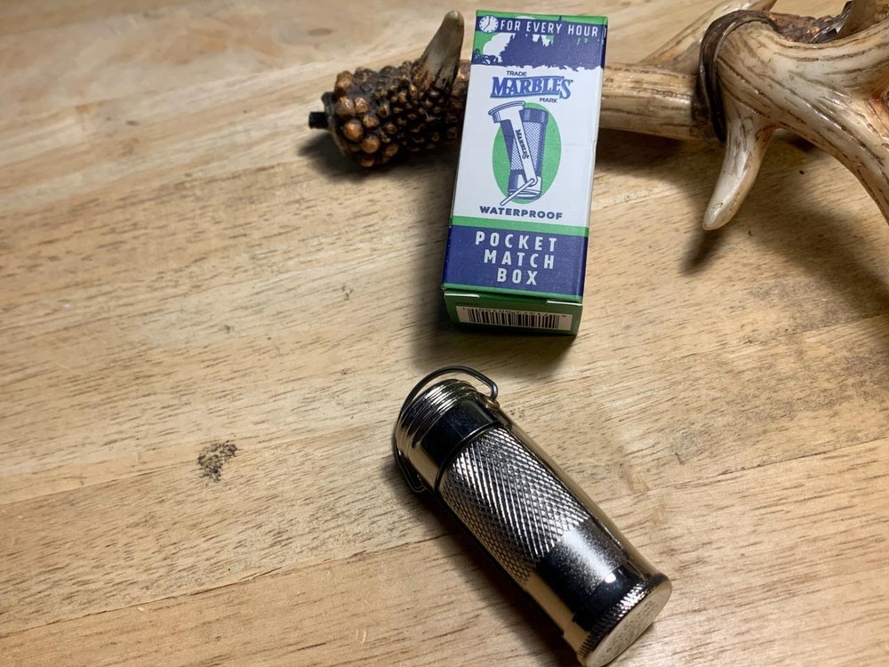 Marble's Match Safe Waterproof from Original 1900 Patent Stainless MR150