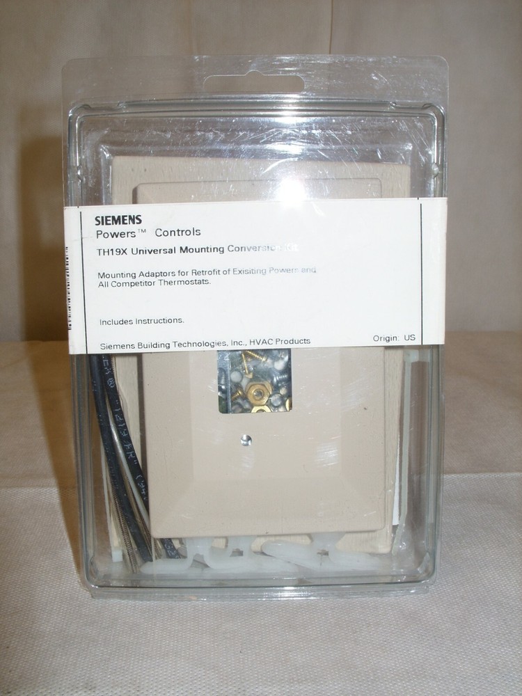 SIEMENS POWERS 192-300 NOS TH19X UNIVERSAL THERMOSTAT MOUNTING CONVERSION KIT