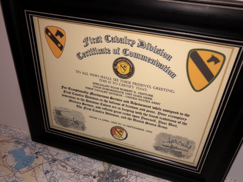 1ST CAVALRY DIVISION / COMMEMORATIVE - CERTIFICATE OF COMMENDATION