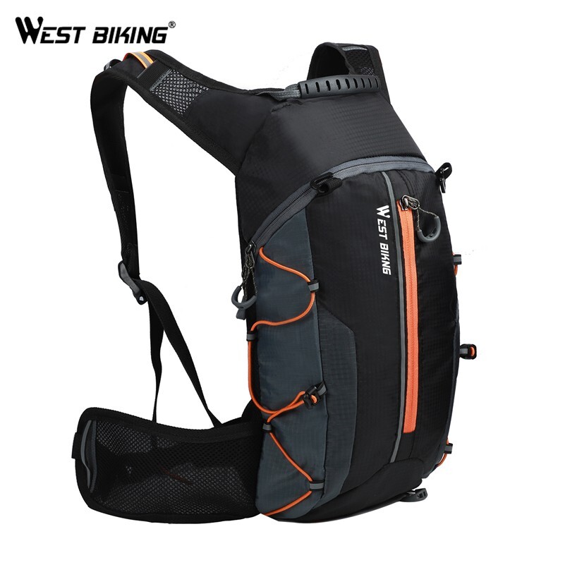 WEST BIKING 2L Water Bladder Bag Cycling Hydration Pack Backpack Orange 10L