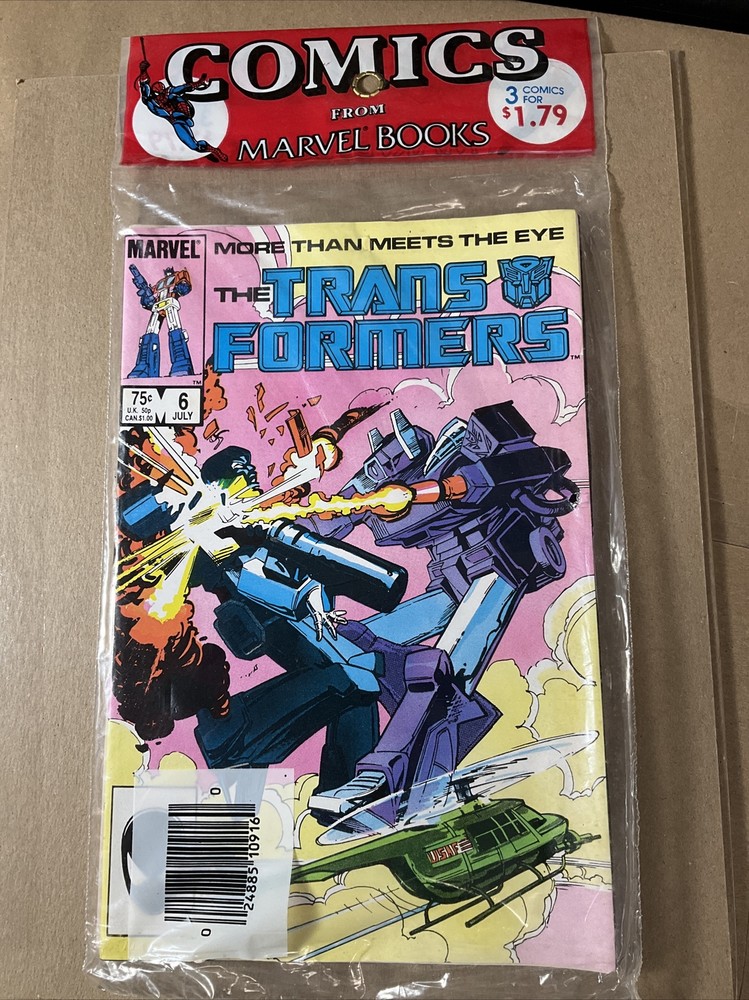 The Transformers 3 Pack Sealed #4,#5,#6 includes First Shockwave Appearance