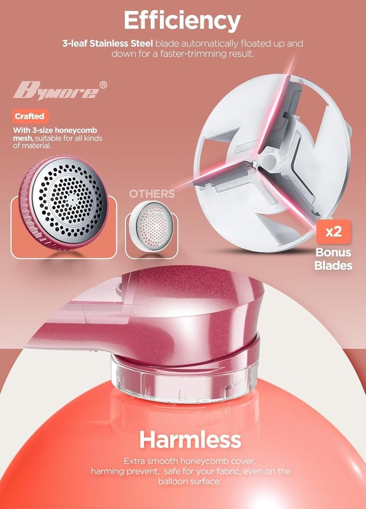 Efficient Lint Shaver Defuzzer with Adjustable Height - Bright Red Elegance