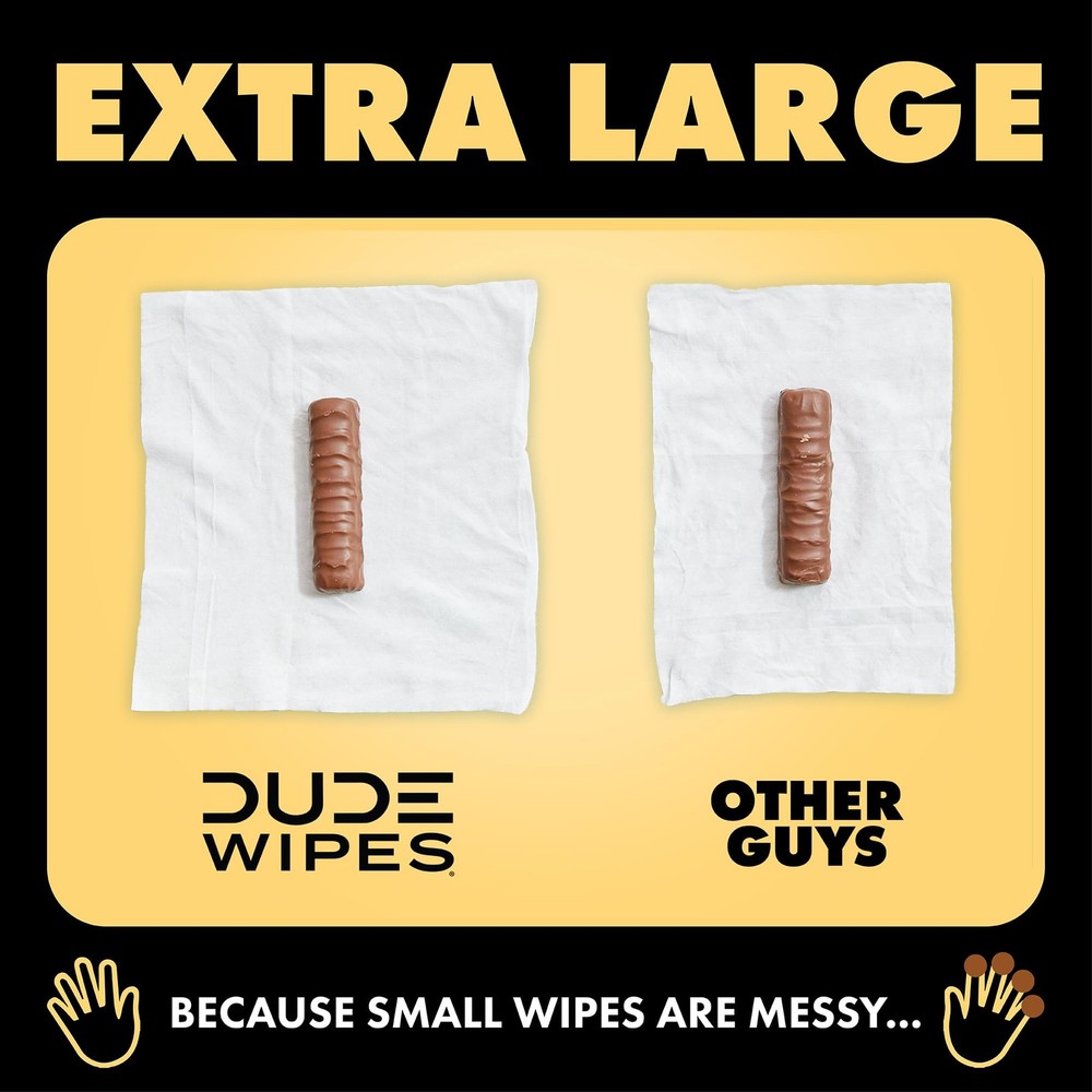 DUDE Wipes - Flushable - 3 Pack, 144 Count 48 (Pack of 3), Black