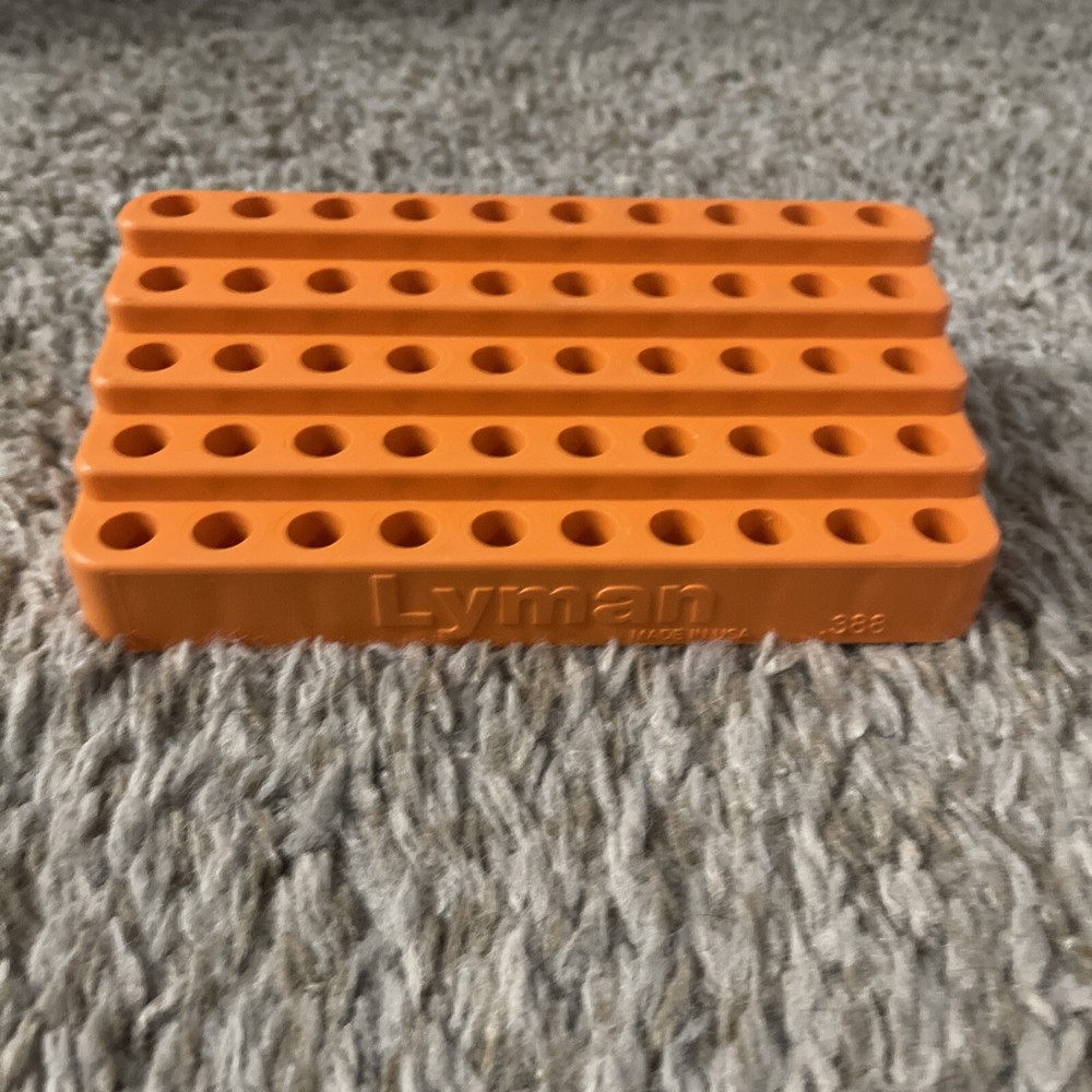 Lyman Bleacher Loading Blocks Durable Polymer Holds 50 Rounds Size .388 7728085