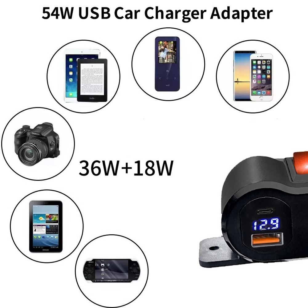12V Dual USB Car Cigarette Lighter Socket Splitter Power Adapter Charger Outlet