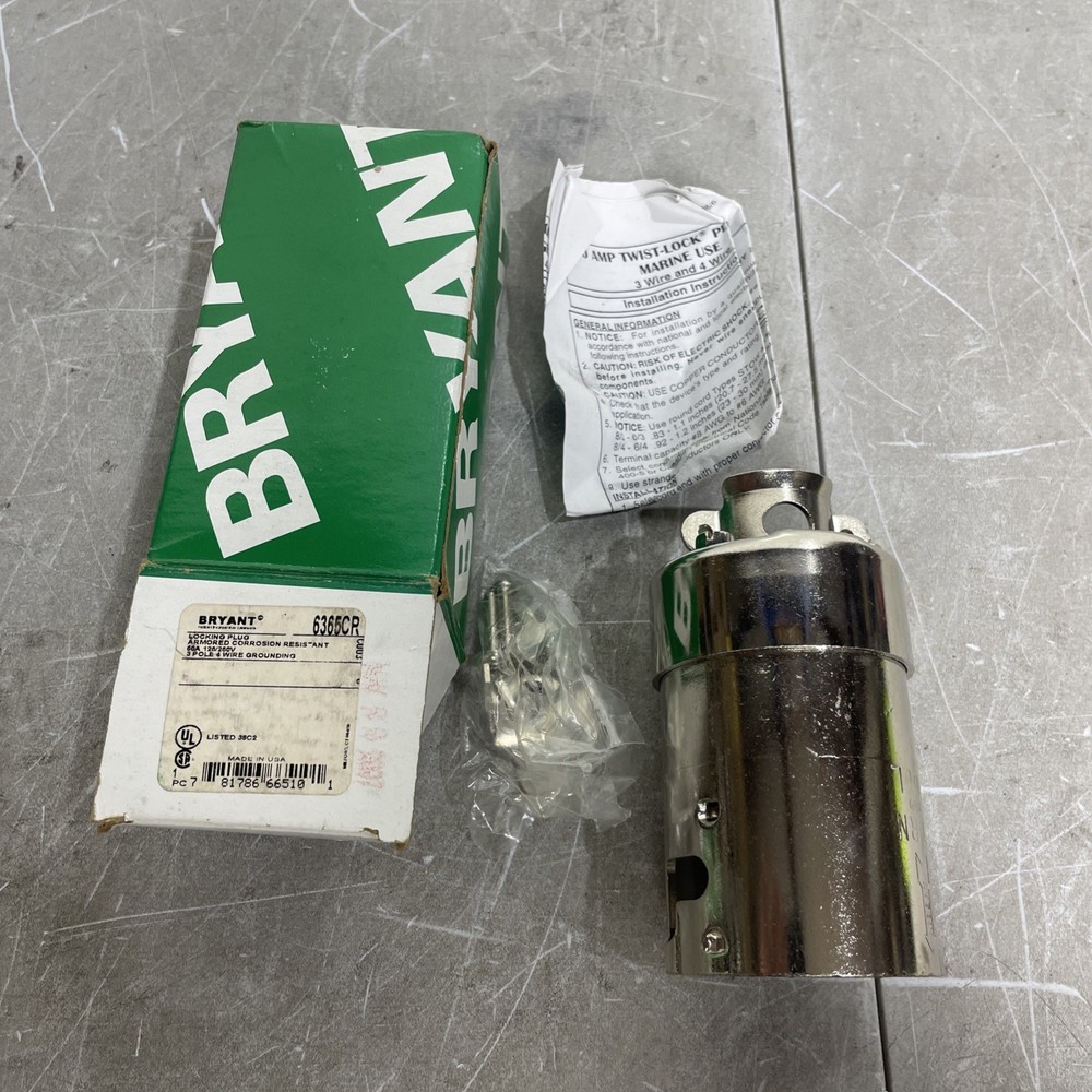 Bryant 6365CR Locking Plug 50A 125/250V