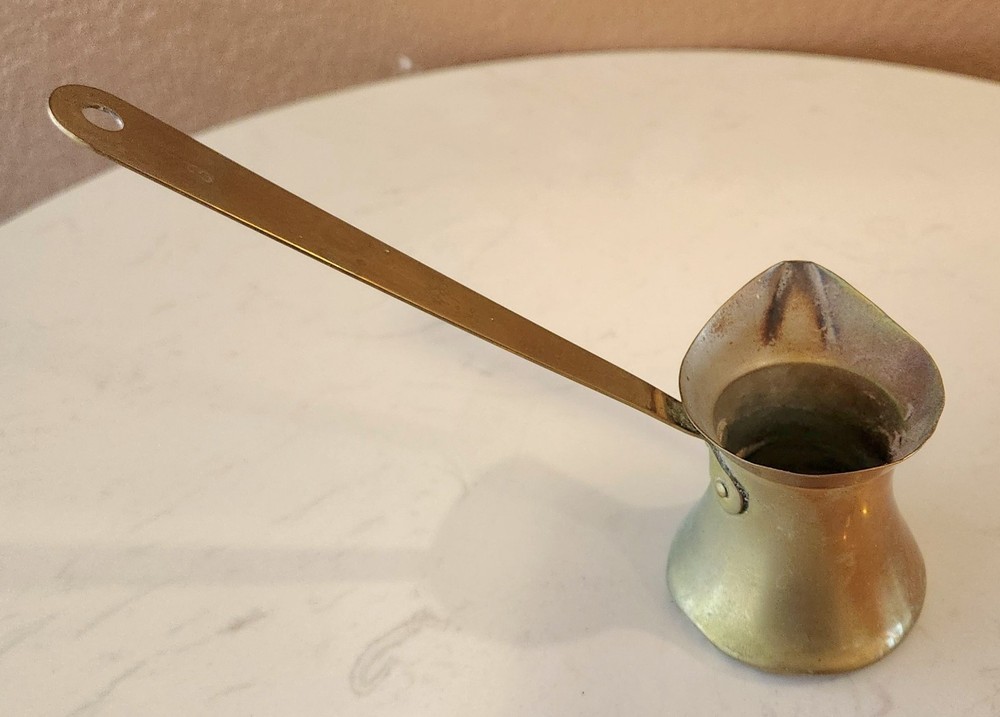 BRASS Turkish Coffee Pot 3 Long Handle