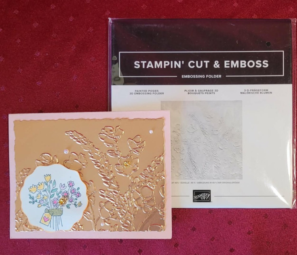 Stampin' Up! PAINTED POSIES embossing folder