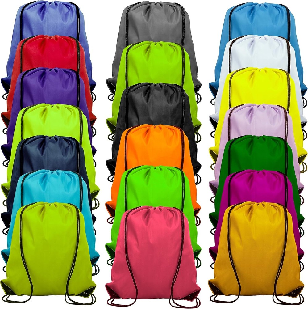 20 Colors Drawstring Backpack Bags Sack Pack Cinch Tote Sport Multicolor