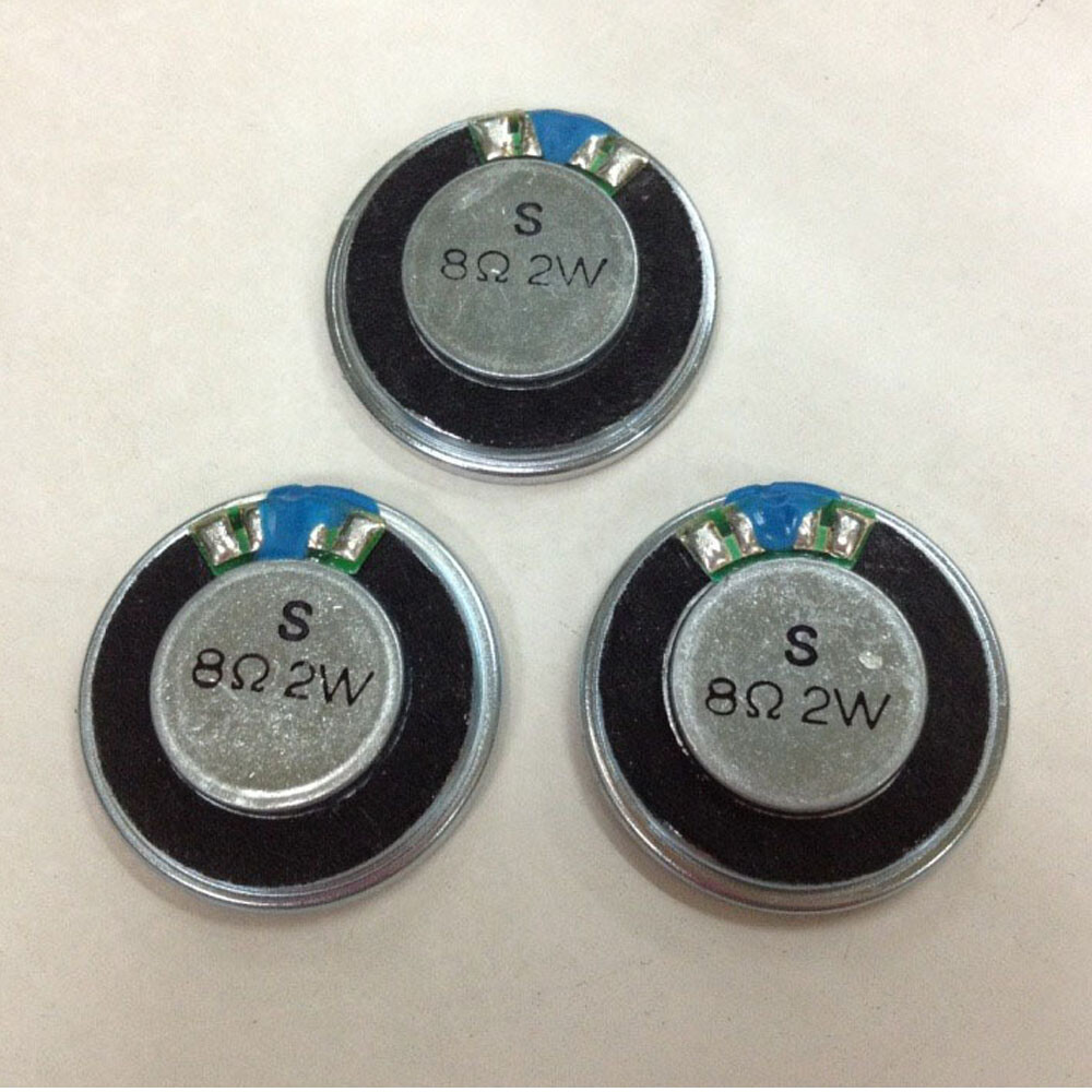 2Pc 2W 8 Ohm Micro Internal Speaker Magnet Loudspeaker 28mm Dia With Pin Wire