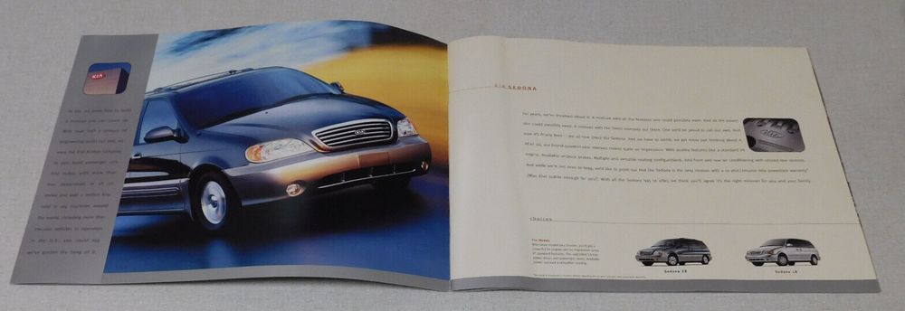2002 Kia Sedona advertsing brochure