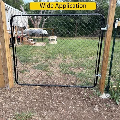 2Pcs Heavy Duty Gate Hinges, 1-3/8" Wall Mount Hinge for Chain Link Fence &