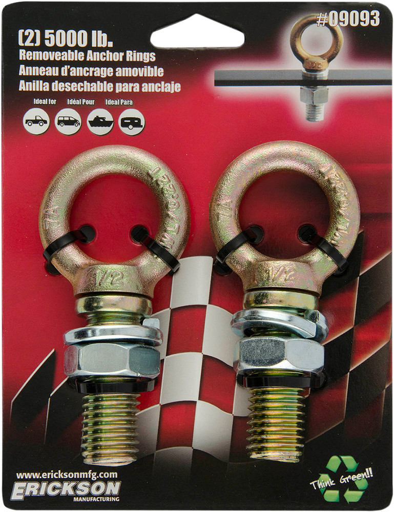 ERICKSON 09093 Removable Anchor Points Tie Downs and Trailer Accessories