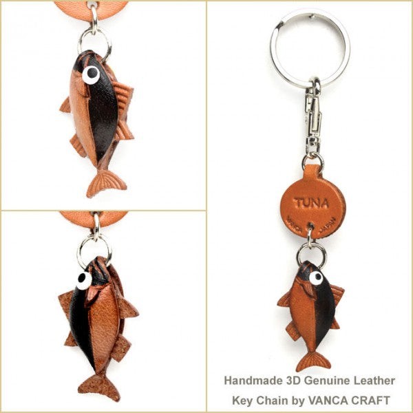 Tuna Japanese Leather Keychains Fish