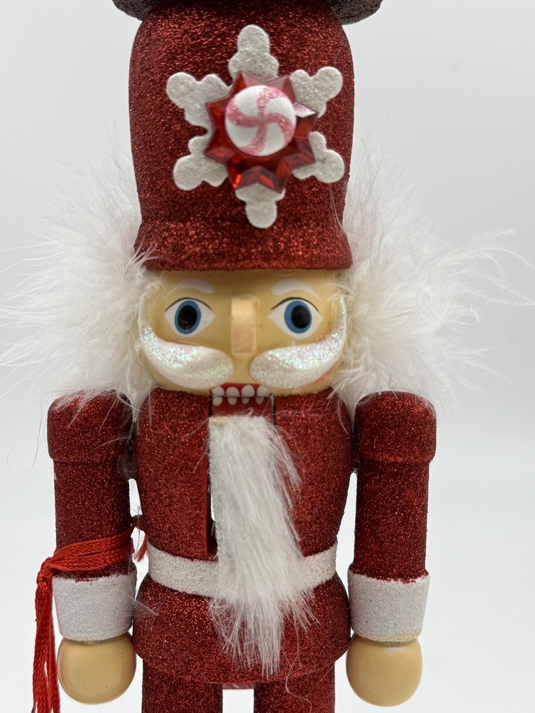 Kurt Adler 12" Red Glitter Gingerbread Nutcracker Cookie Hat