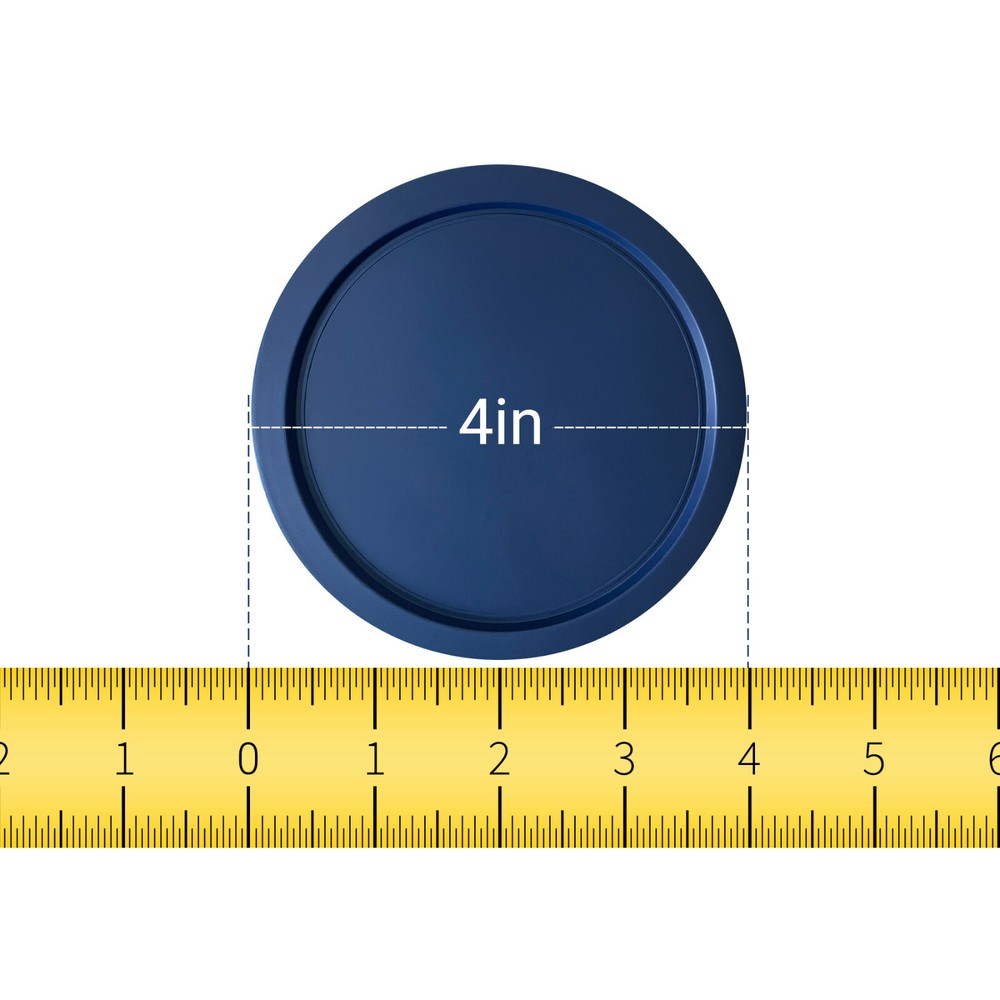 Replacement Lid for Pyrex 1-CUP Storage Cover 4" Bowl 7202-PC Blue (6-Pack)