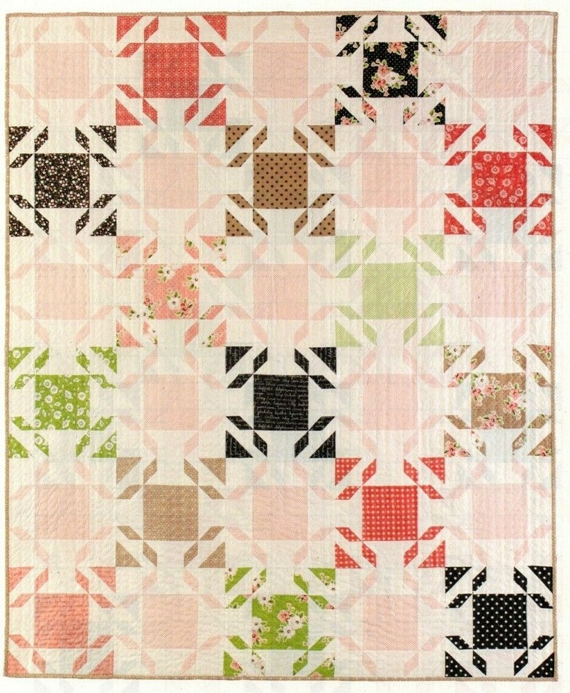 Bedazzled Quilt Pattern Pieced VG