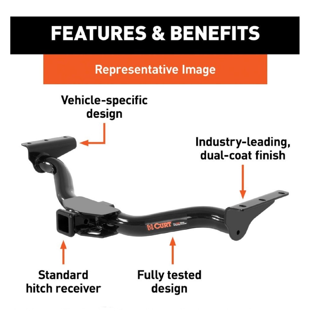 Curt Class 3 Trailer Hitch 13334 for Dodge Nitro