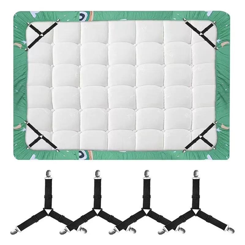 2/4/6 Pack Adjustable Bed Sheet Straps Clips Mattress Holder Grippers Elastic US