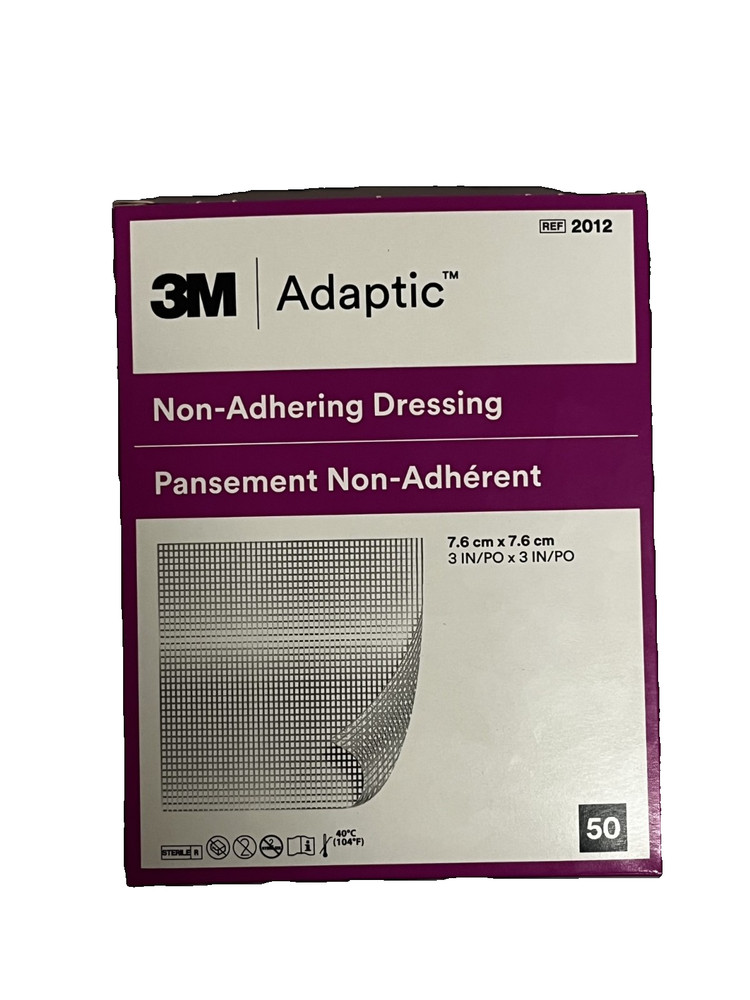 3M Adaptic 3X3 Non-Adhering Wound Dressing 50 Count