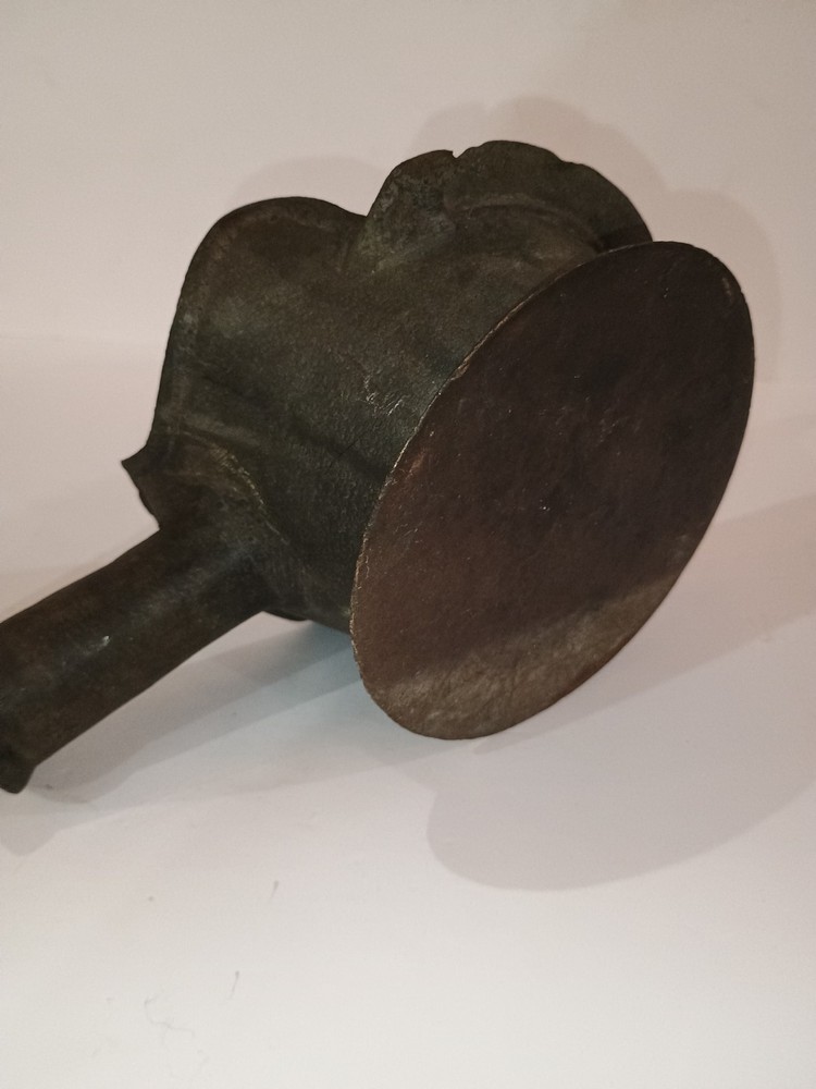 Antique Brass Charcoal Iron Coal Iron - Rare Primitive