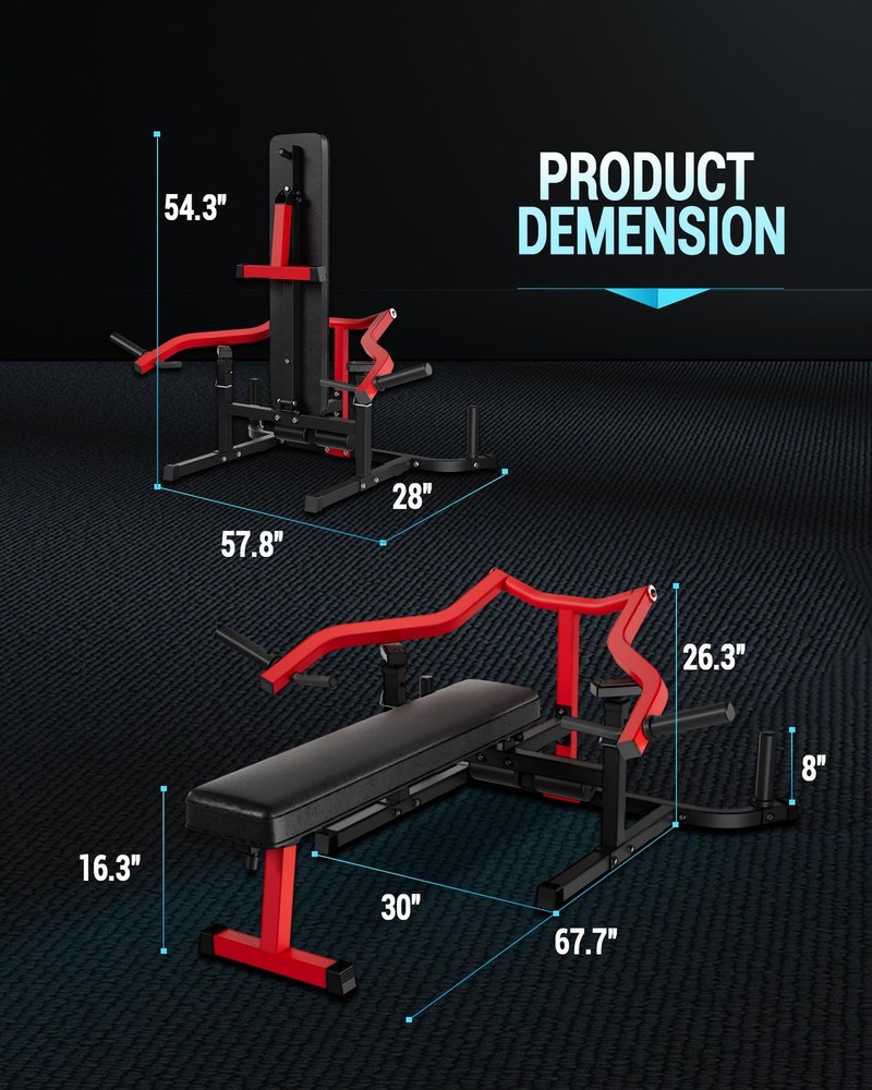 Multi-Functional Chest & Shoulder Press Machine 450LBS Bench Press Machine Gym