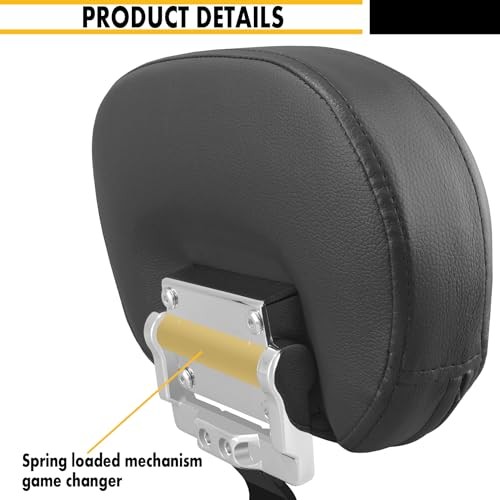 Adjustable Driver Rider Backrest Quick Release for Harley Softail Models C