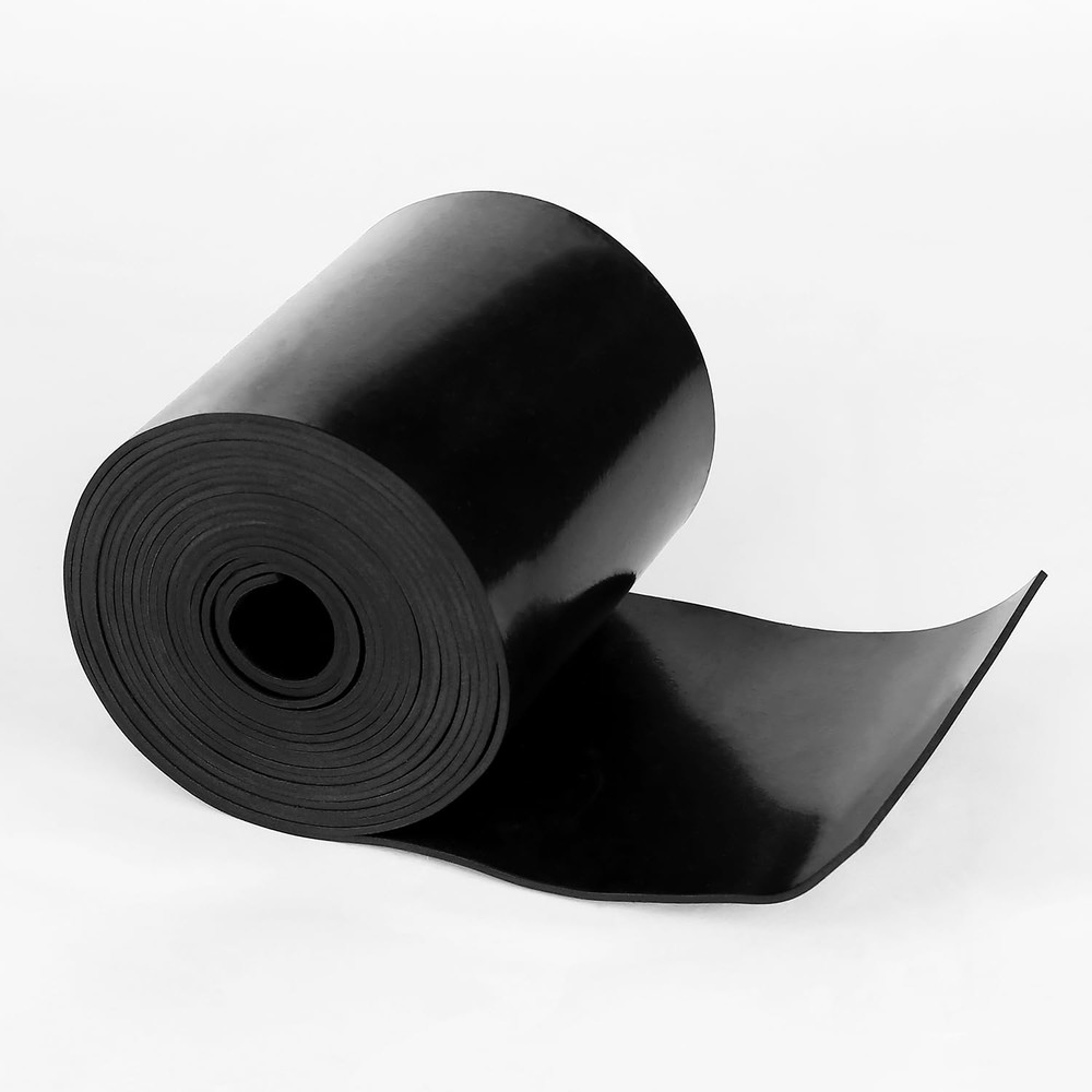 Solid Rubber Strips Rolls, 4" Wide x 1/16" Thick x 120" Long Neoprene Rubber She